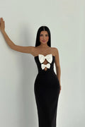 Black Arco Bow Detail Dress