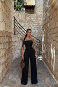 Black Strapless Jumpsuit
