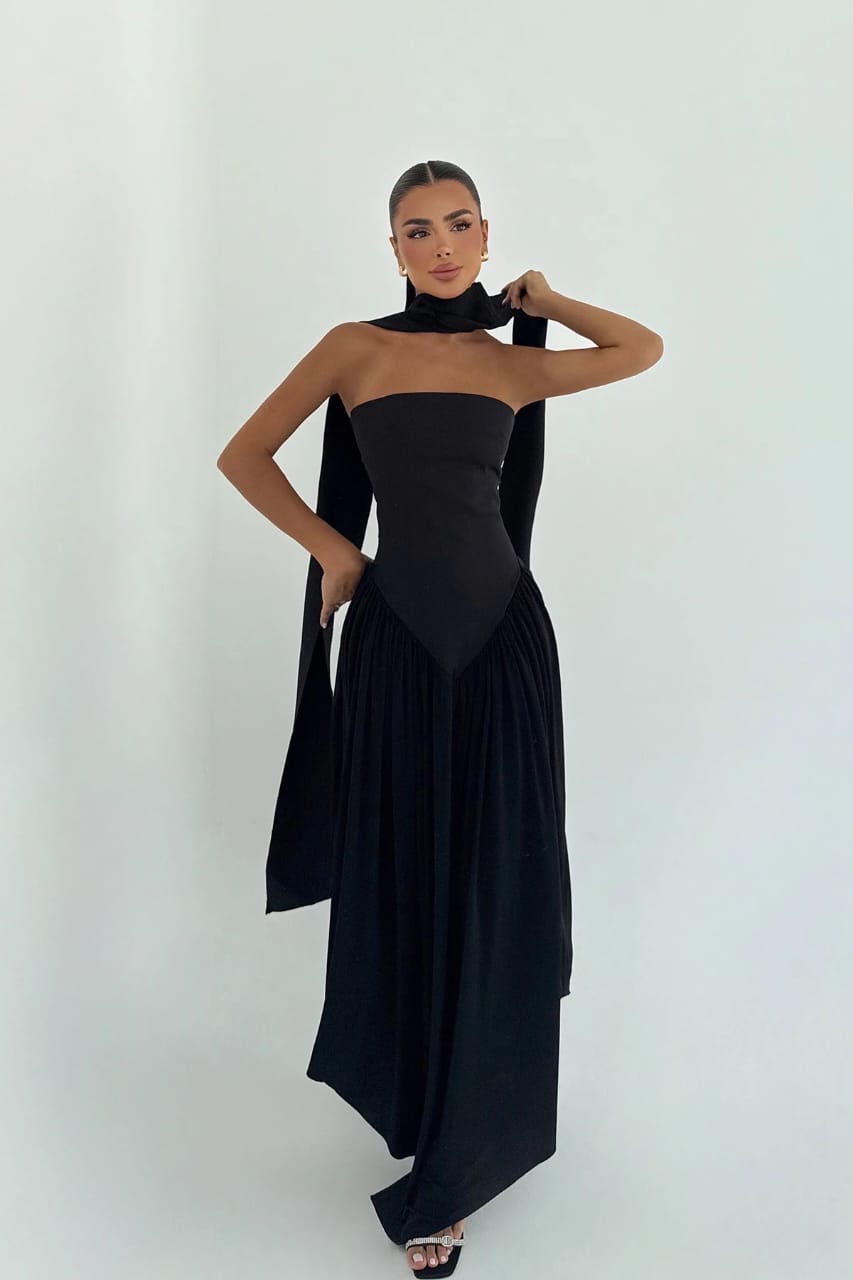 Black Sinatra Maxi Dress