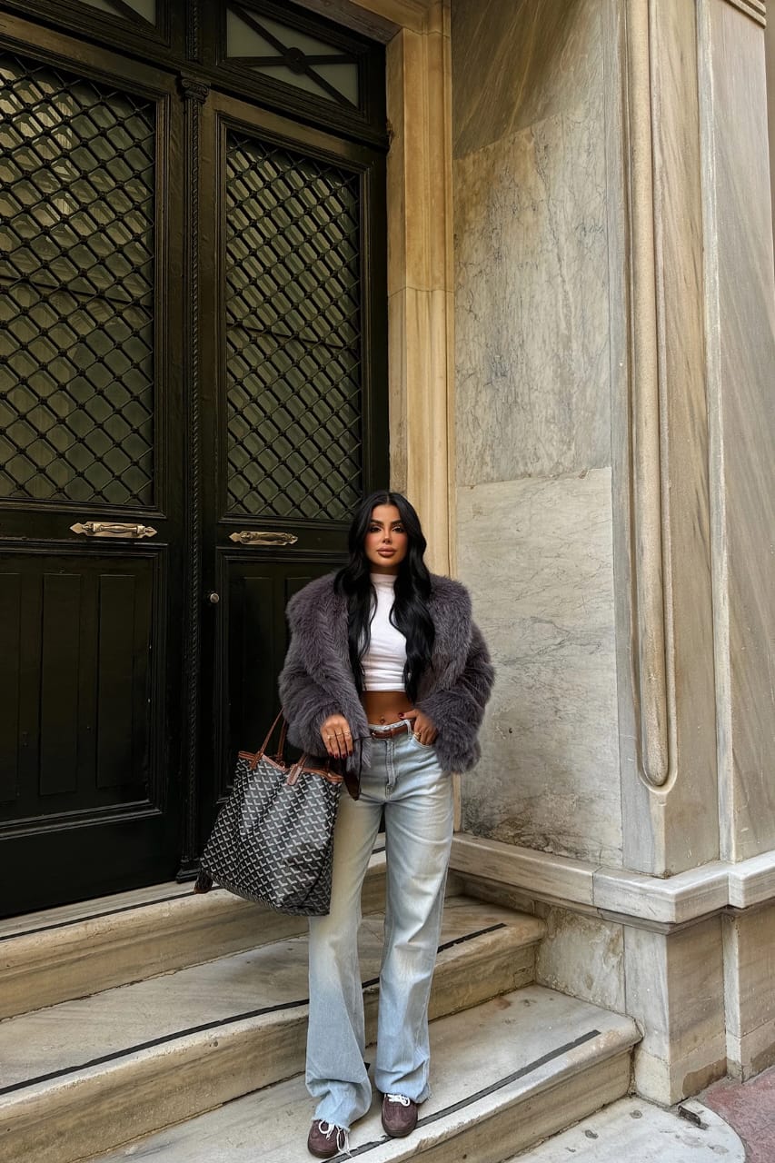 Gray Balboa Double Zipper Knit Cardigan