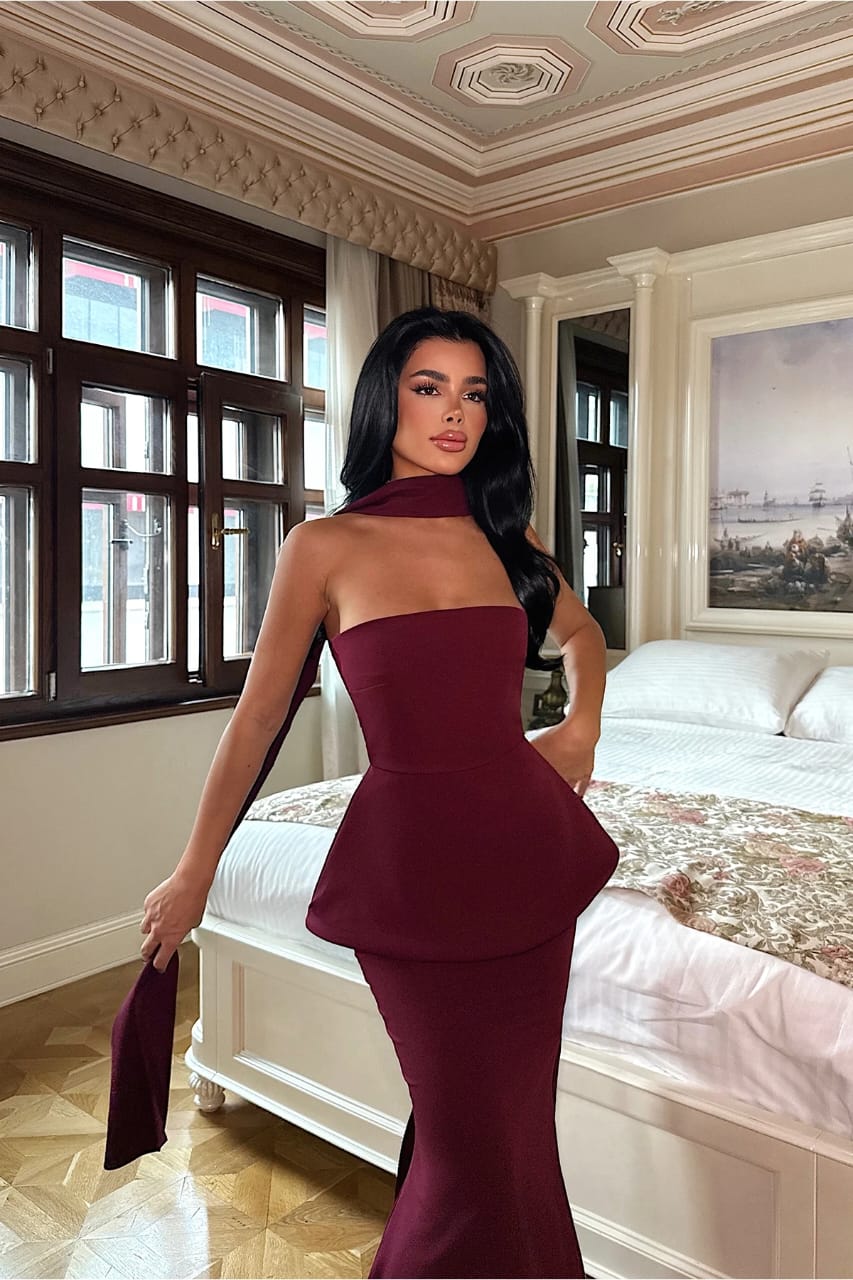 Cherry Benedita Long Scarf Dress