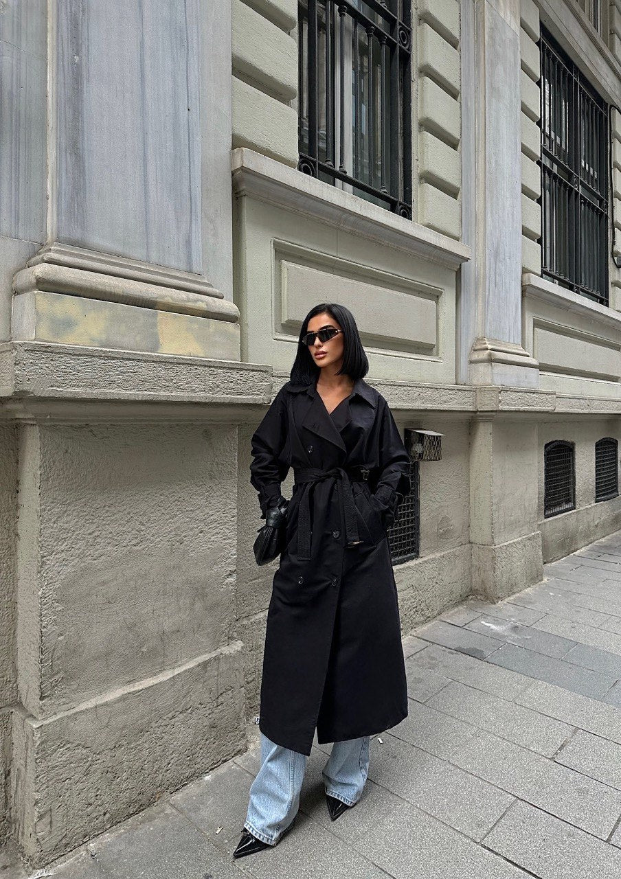 Black trench coat