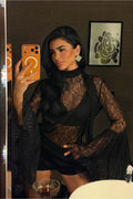 Black Lace Blouse