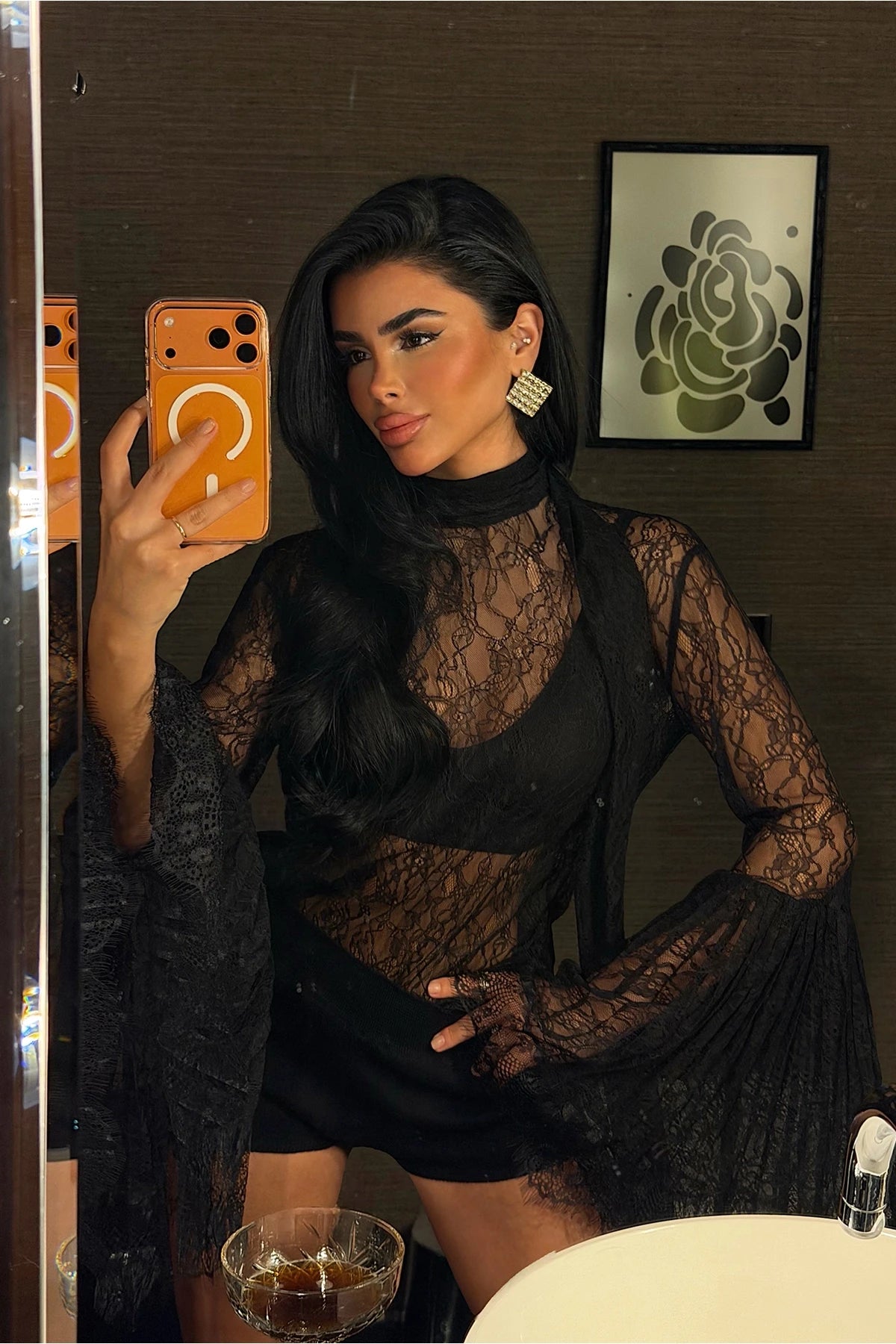 Black Lace Blouse