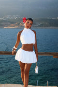 White Shorts Set