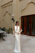 White Palisades Lace Long Dress