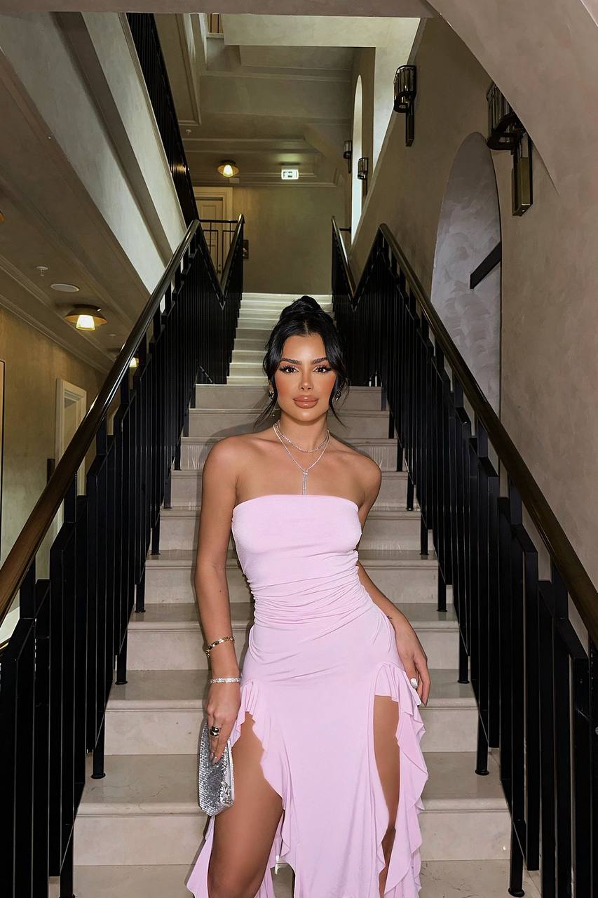 Luna Pink Evening Dress