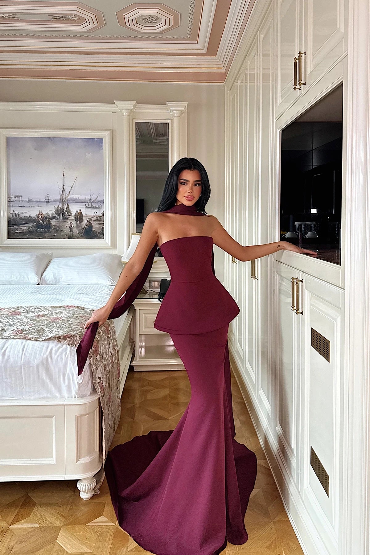 Cherry Benedita Long Scarf Dress