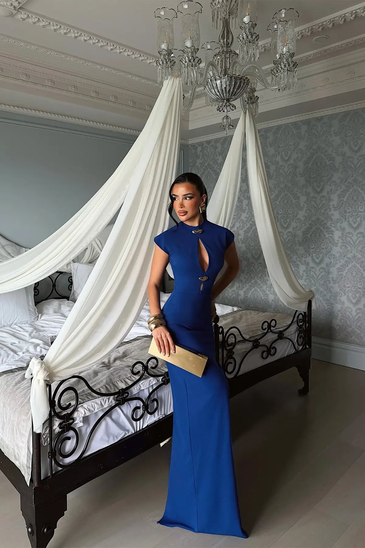 Navy Blue Midi Dress