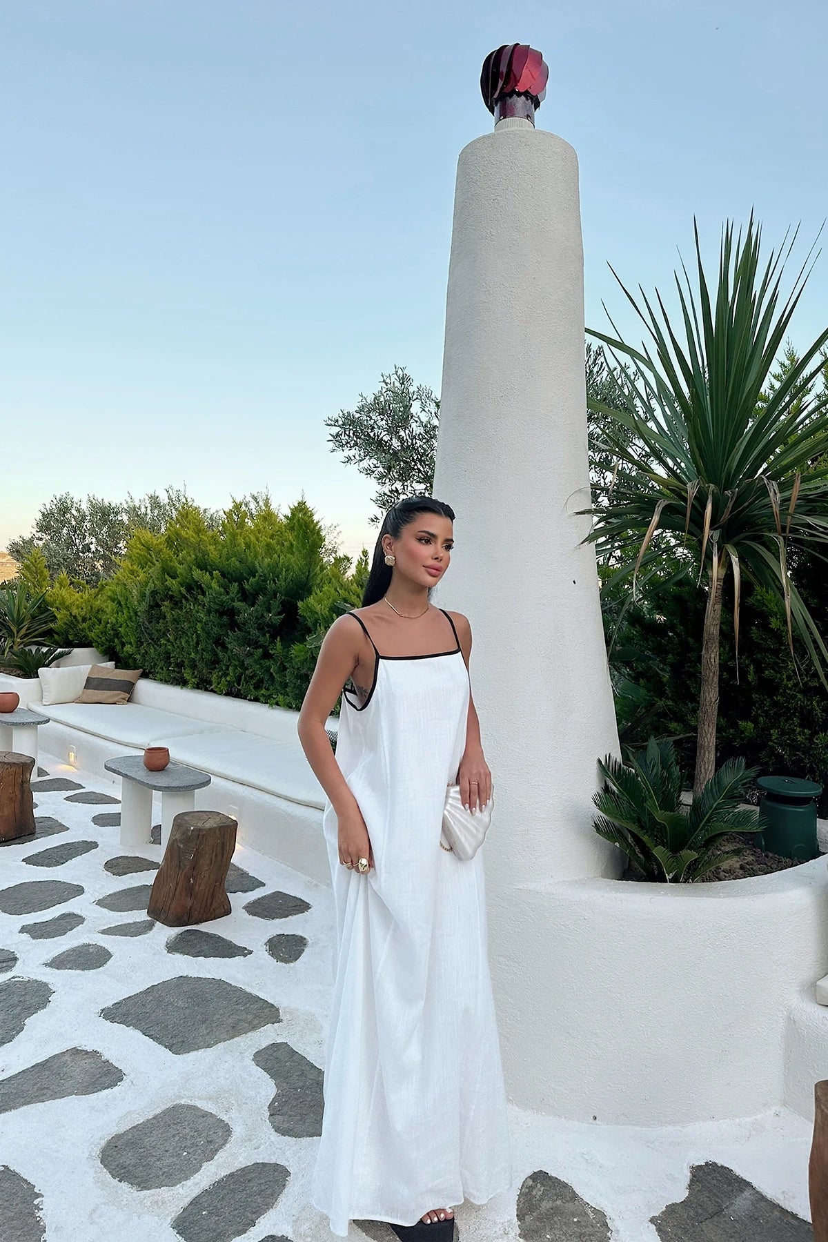 White Amanda Long Dress