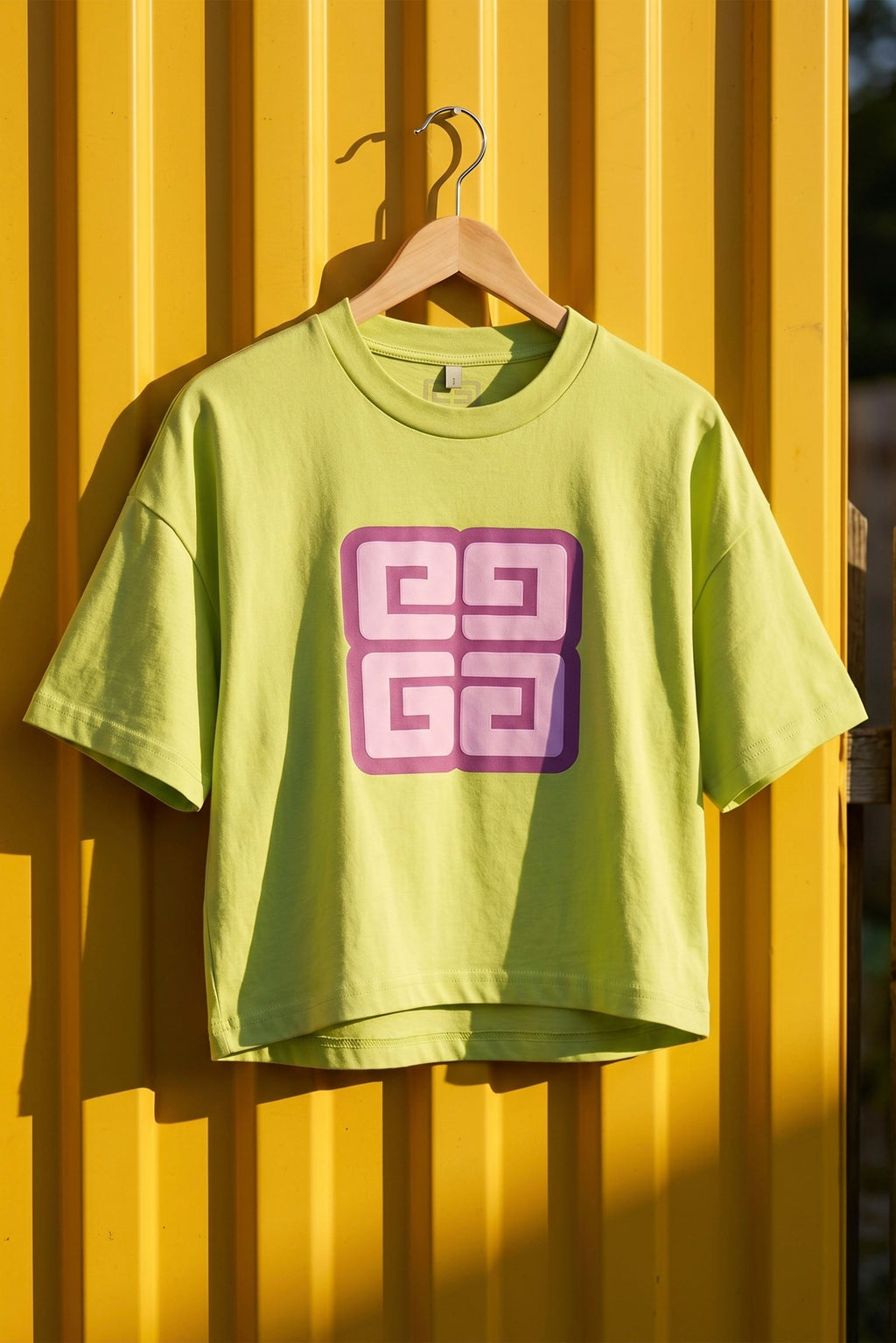 Lime Green Graphic Oversized T-Shirt