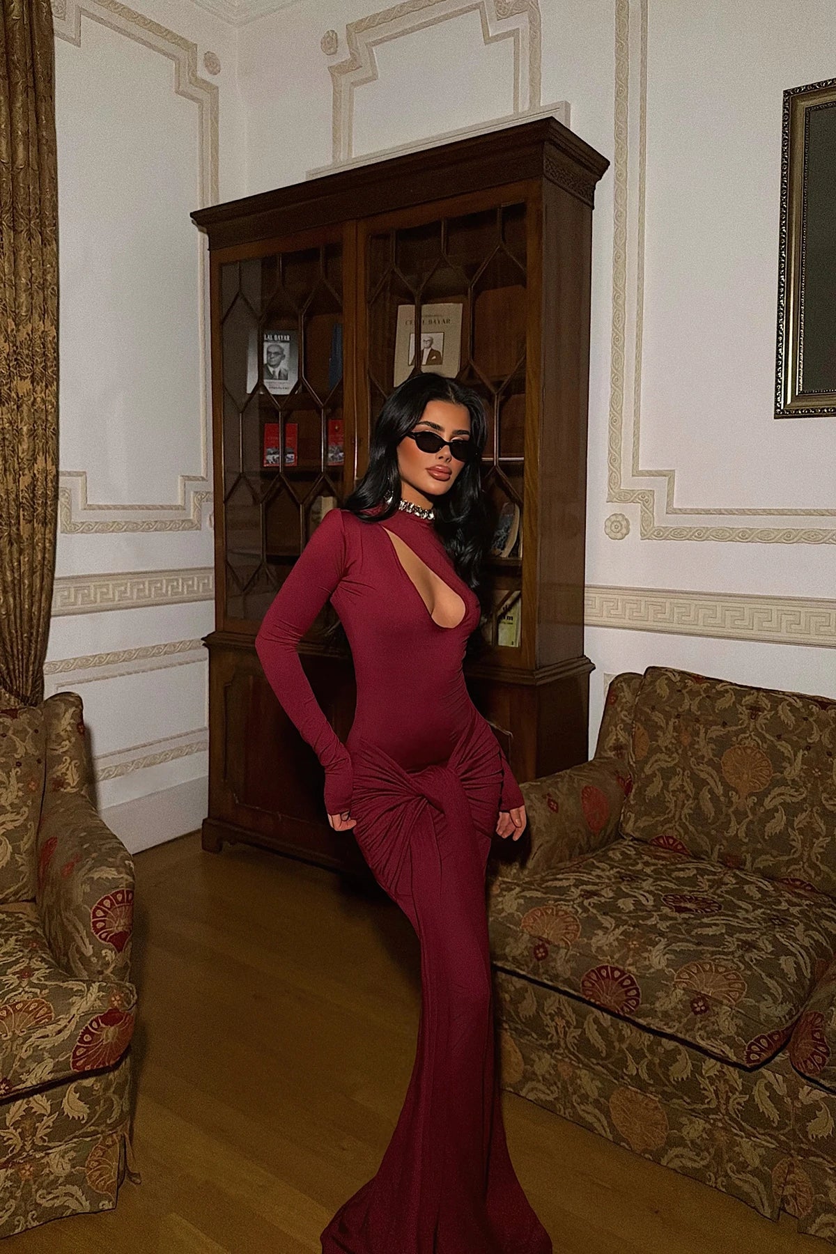 Burgundy Long Dress