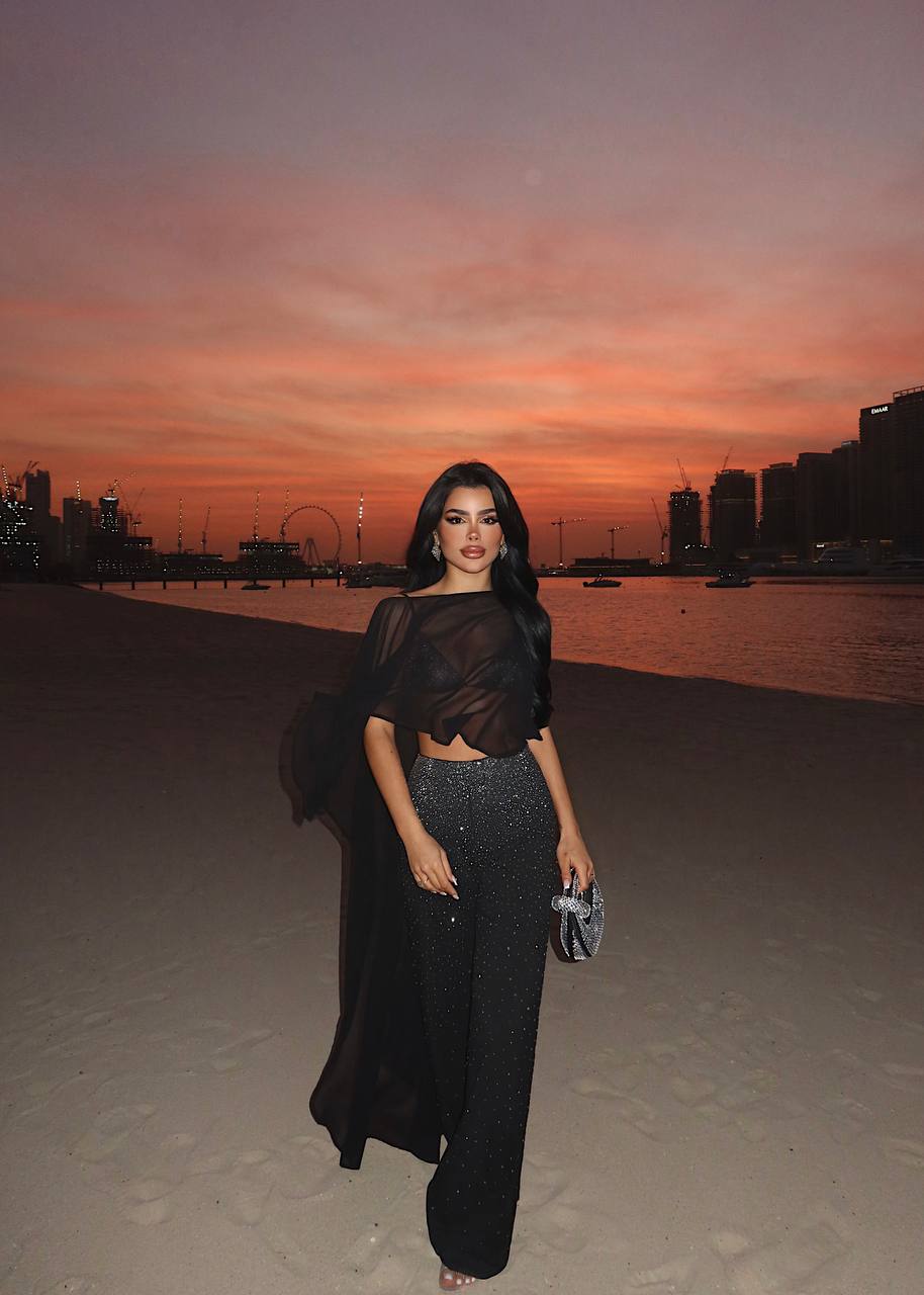 Black Shynix Embellished Trousers