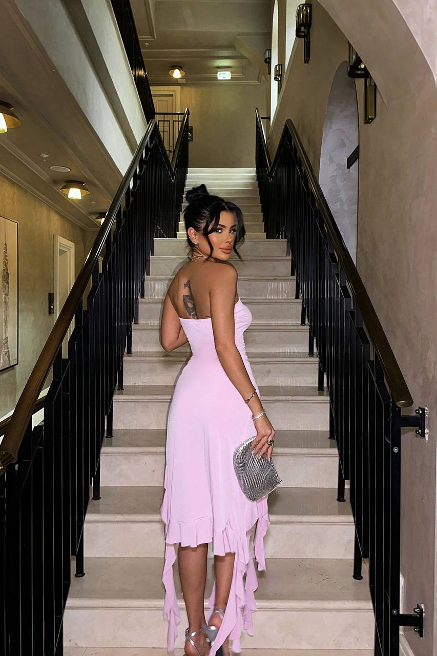 Luna Pink Evening Dress