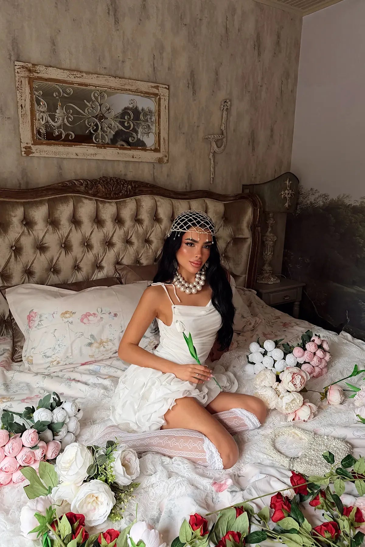 White Strappy Ruffled Mini Dress