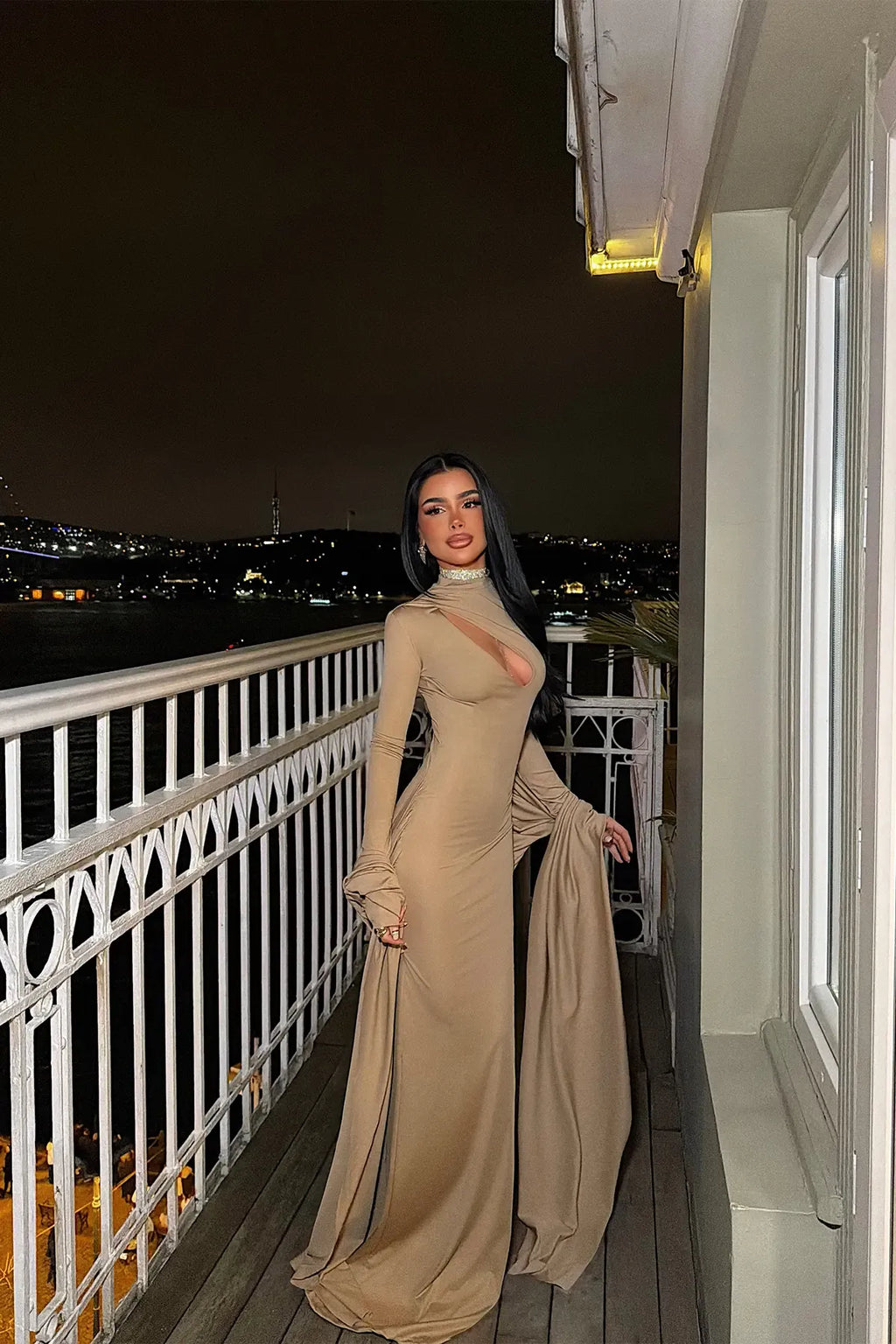 Beige Long Dress