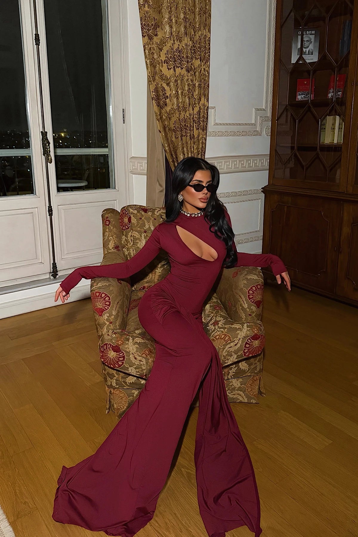 Burgundy Long Dress