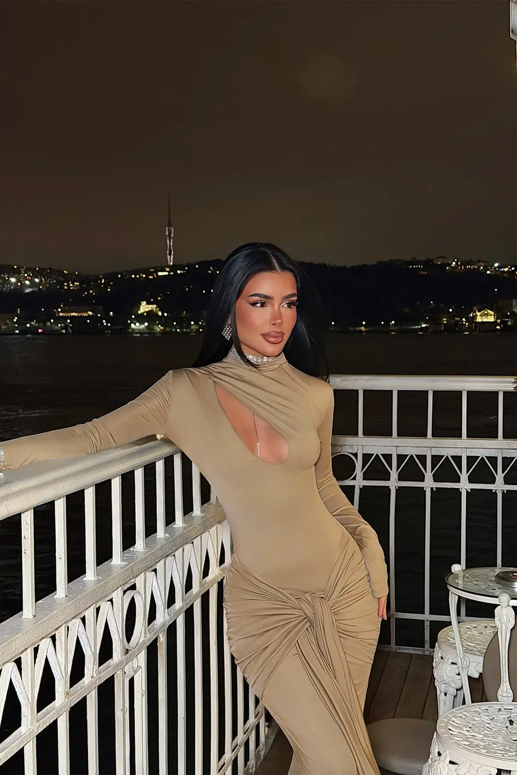 Beige Long Dress