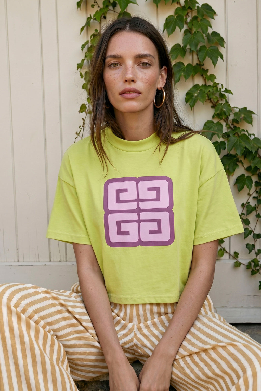 Lime Green Graphic Oversized T-Shirt